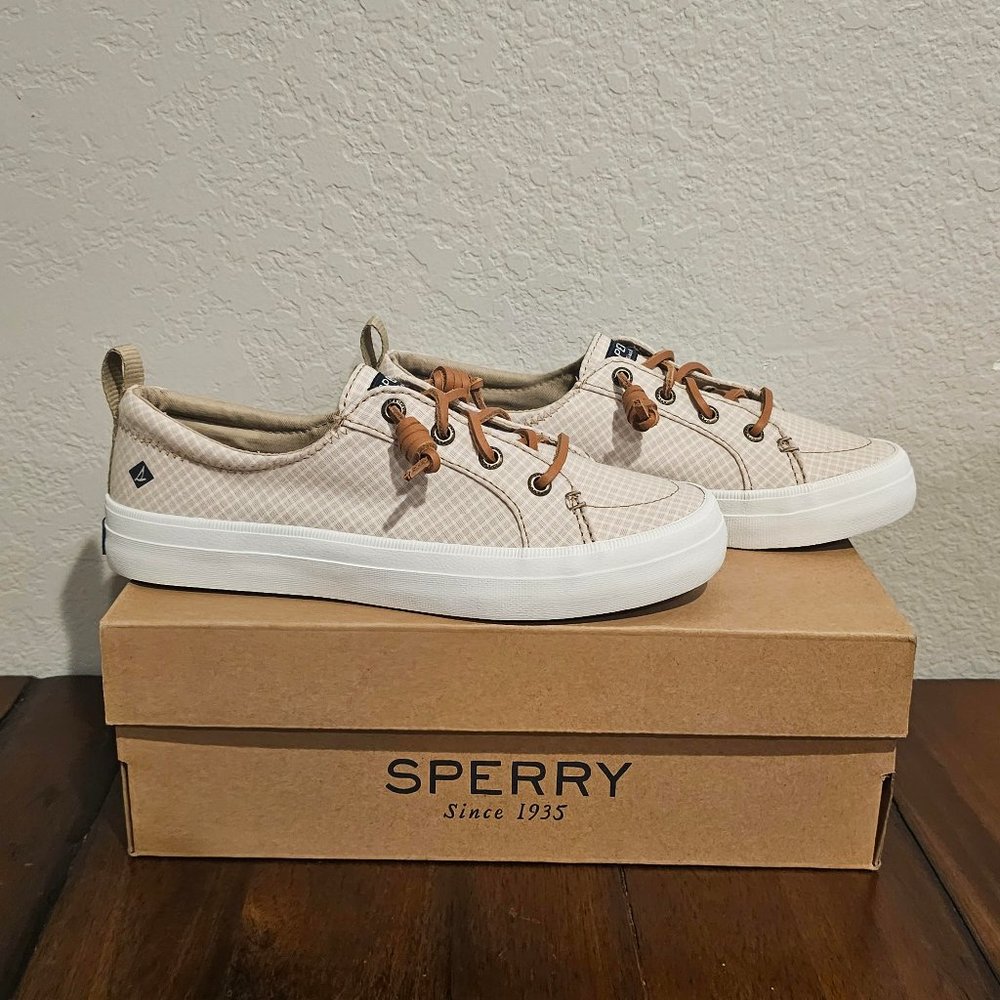 Sperry Top-Sider Women's Crest Vibe Mini Check Sneaker 5.5M New without Tags
